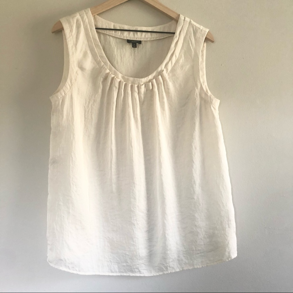 Talbots Sleeveless Classic Ivory Top Size Medium